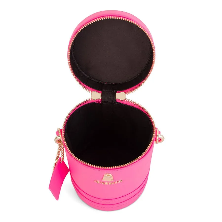 Neon Pink Mini Barrel Purse