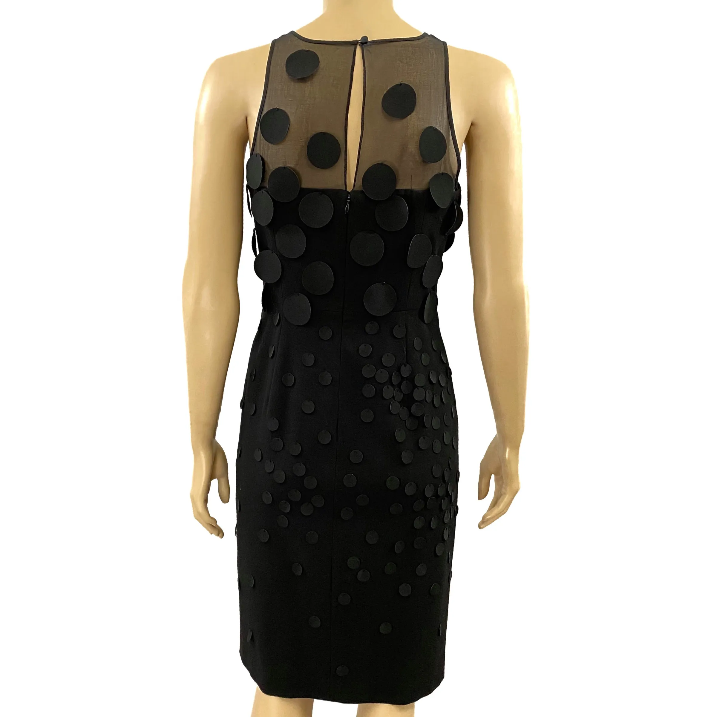 Nue by Shani Black Payette Circle Shaper Dress Size 4