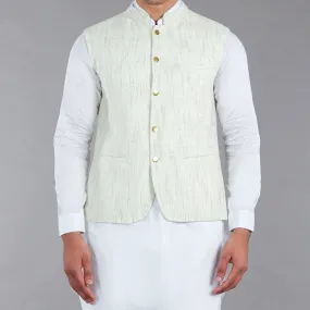 Off White Khaddar Waistcoat