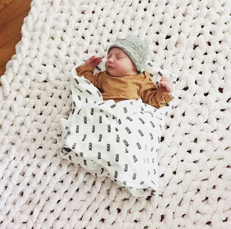 Organic Personalized Swaddle Blanket