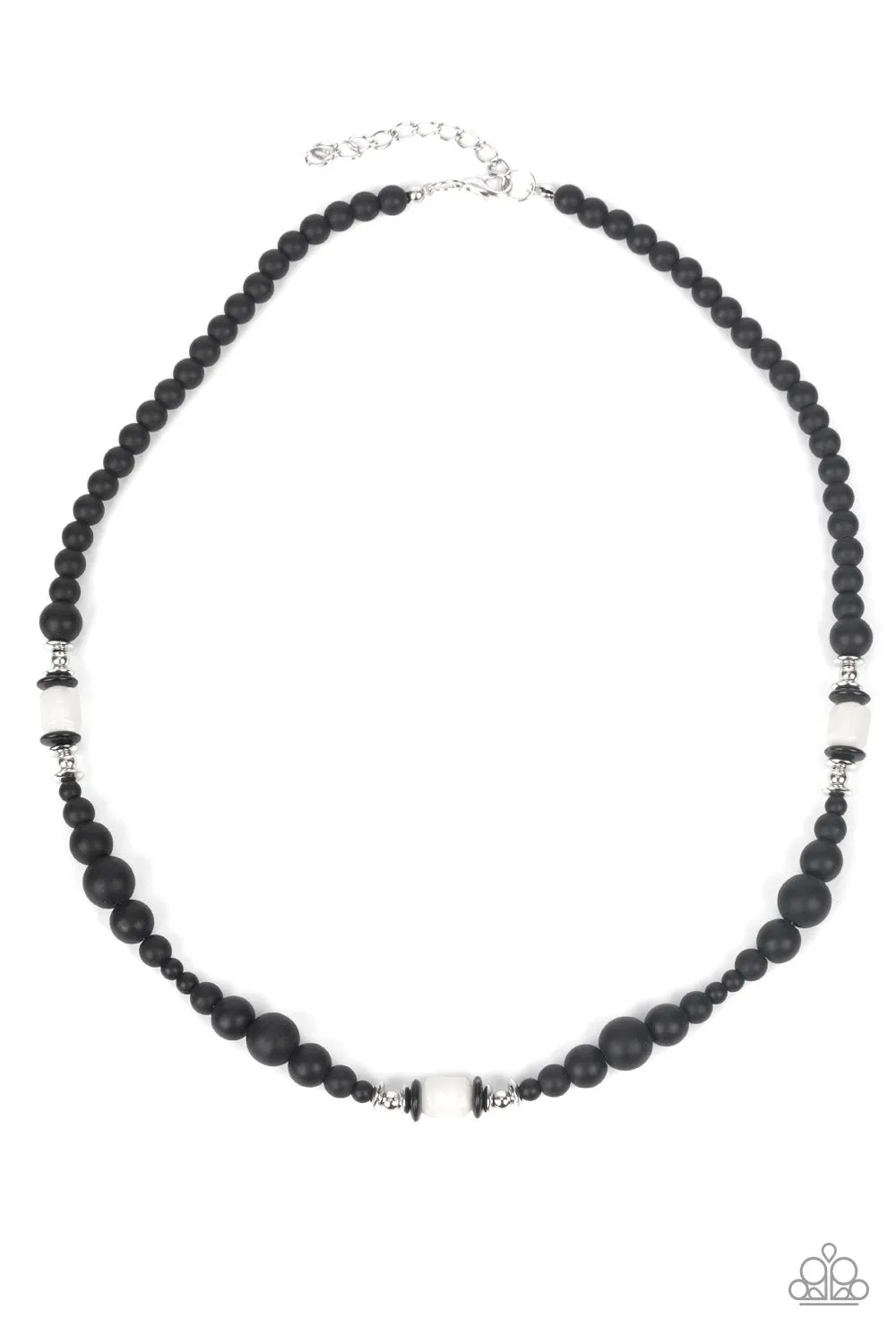 Paparazzi Stone Synchrony - White Men's Urban Necklace