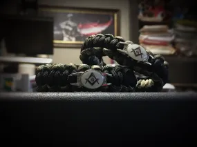 Paracord - Masonic Bracelet (Black and Camo) II