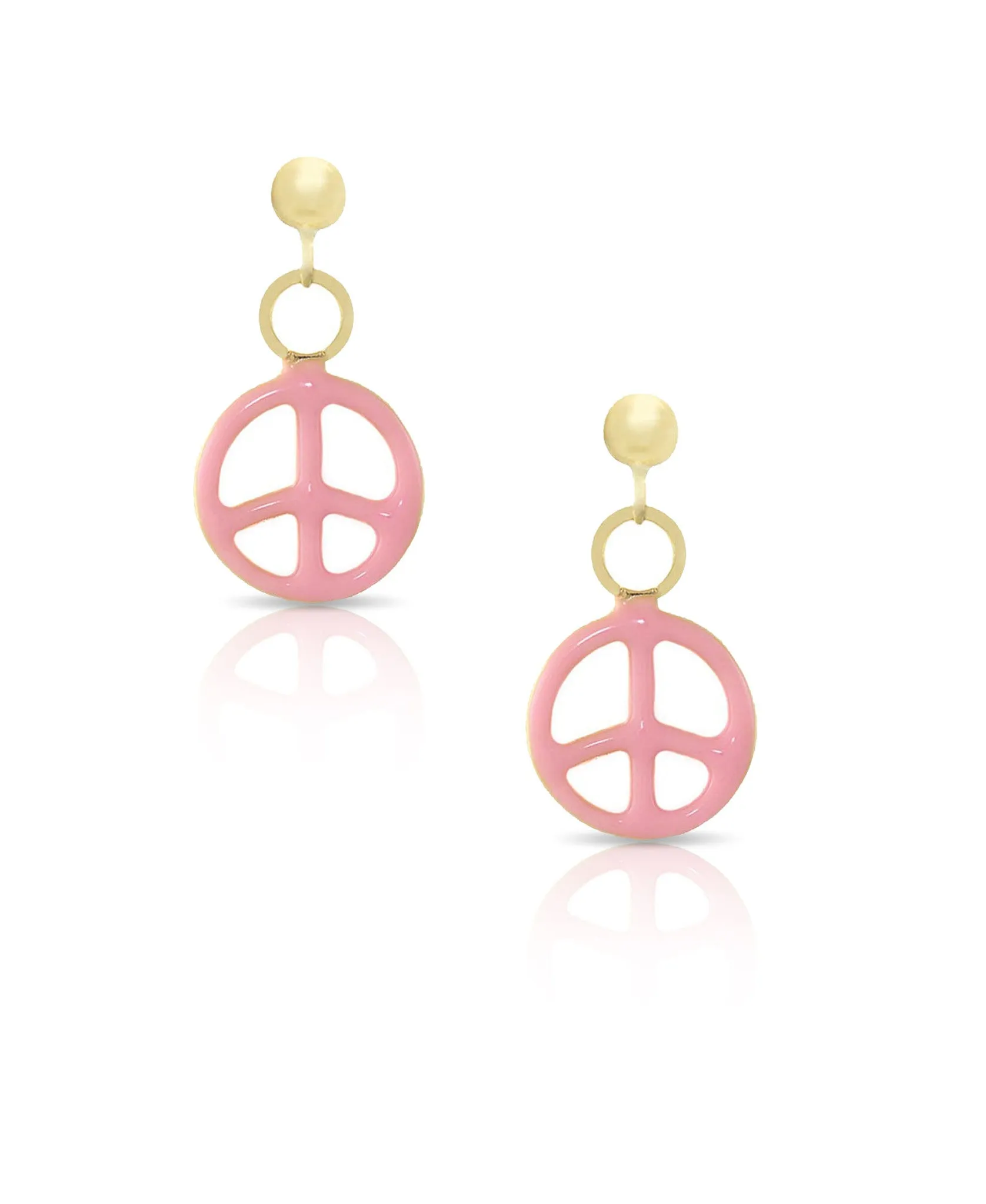 Peace Sign Drop Earrings