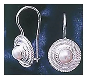 Pearl Disc Earrings