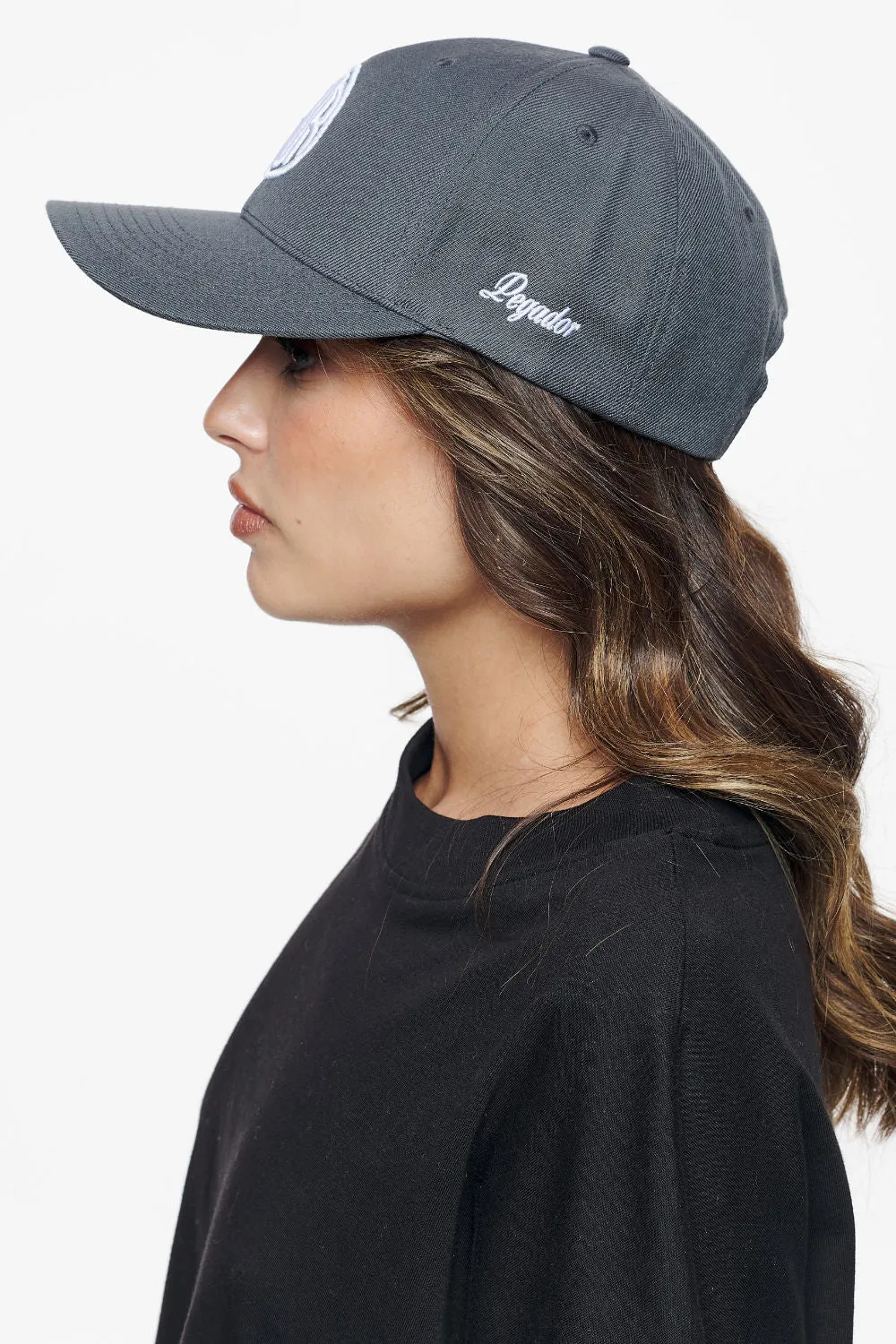 Percy Curved Cap Dark Grey