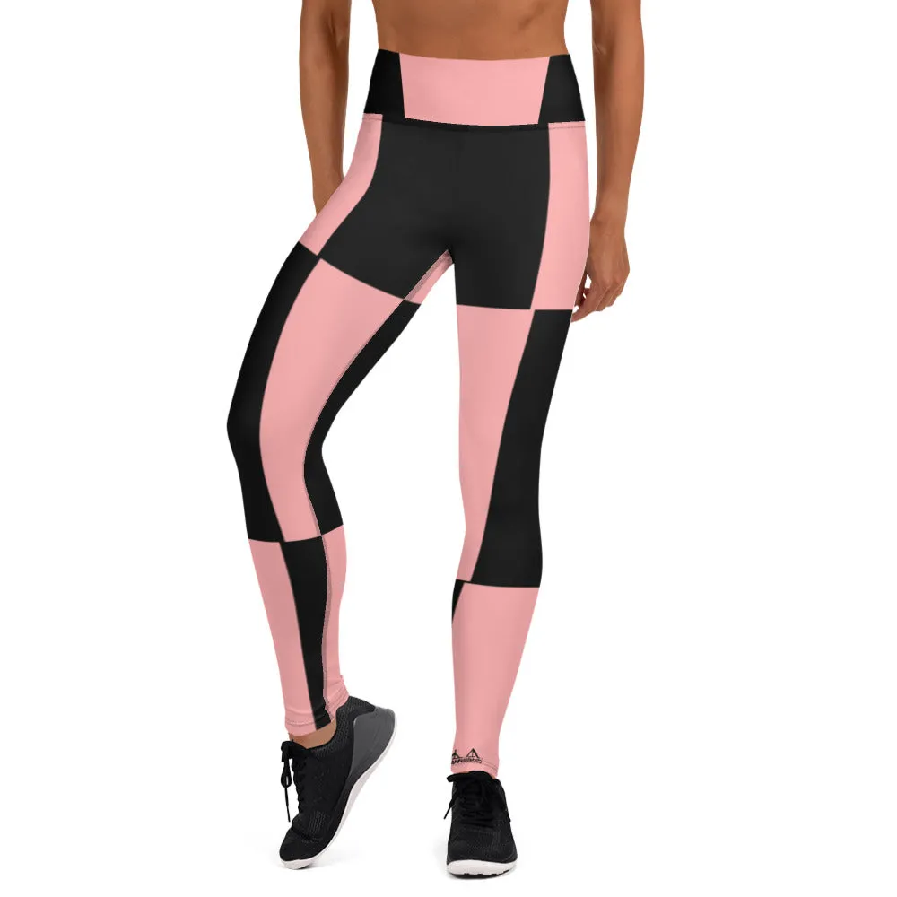 Pink and Black Yoga Leggings