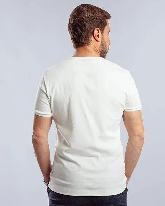 Plain Short-sleeve O-neck Body -ECRU