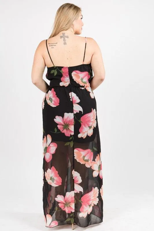 Plus Size Floral Maxi Dress