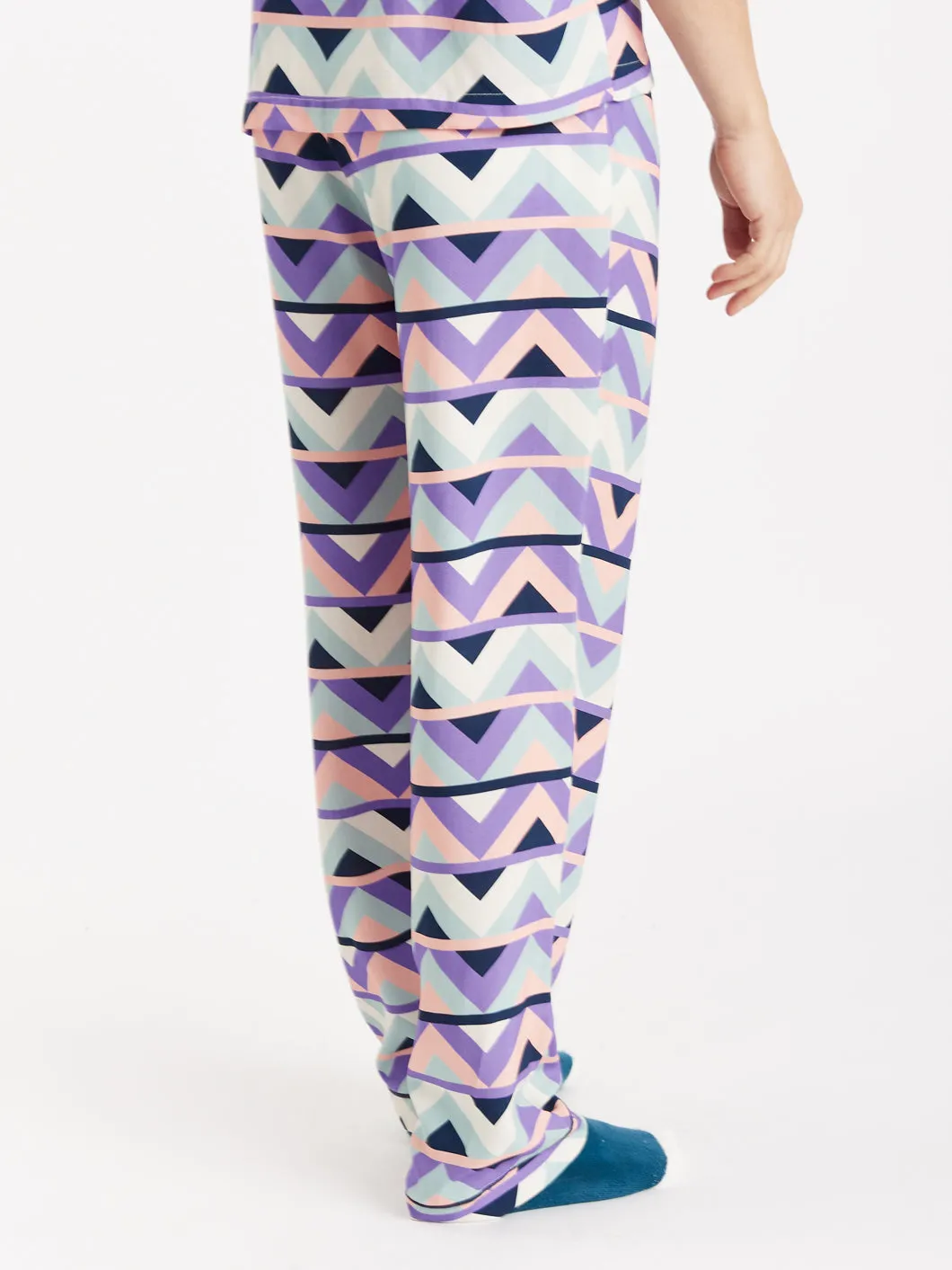 Polar Retro Pattern Long Pyjama Set