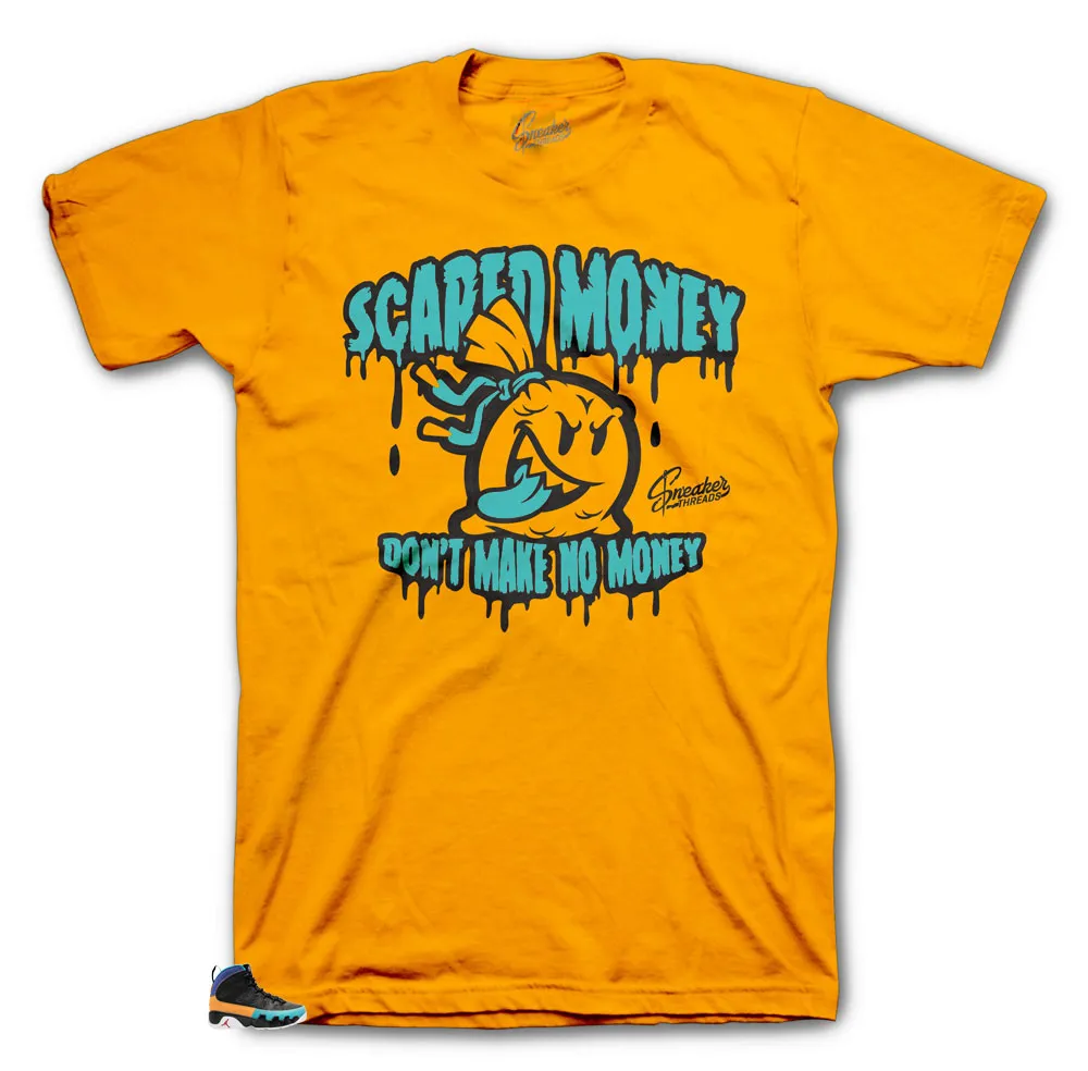 Retro 9 Dream It Shirt - Scared Money - Gold