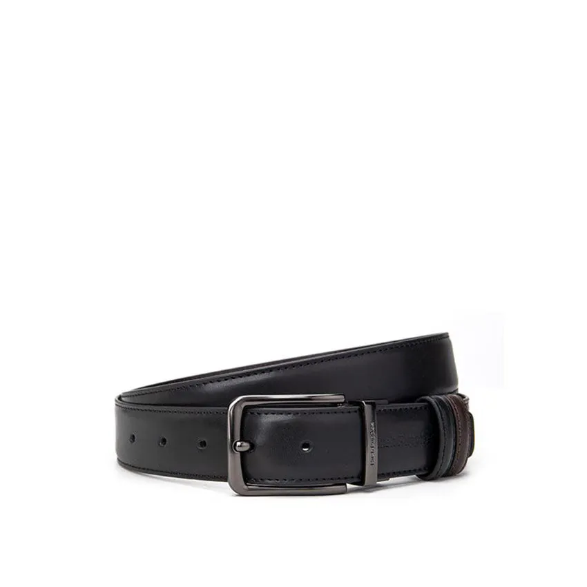 Rex Pin Clip Reversible Men's Belt - Black & Dark Brown