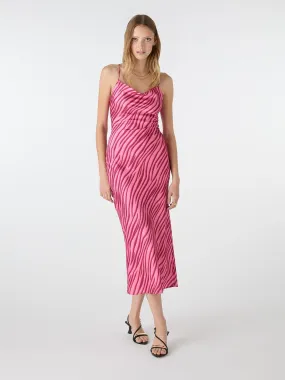 Riviera Midi Dress in Pink Zebra