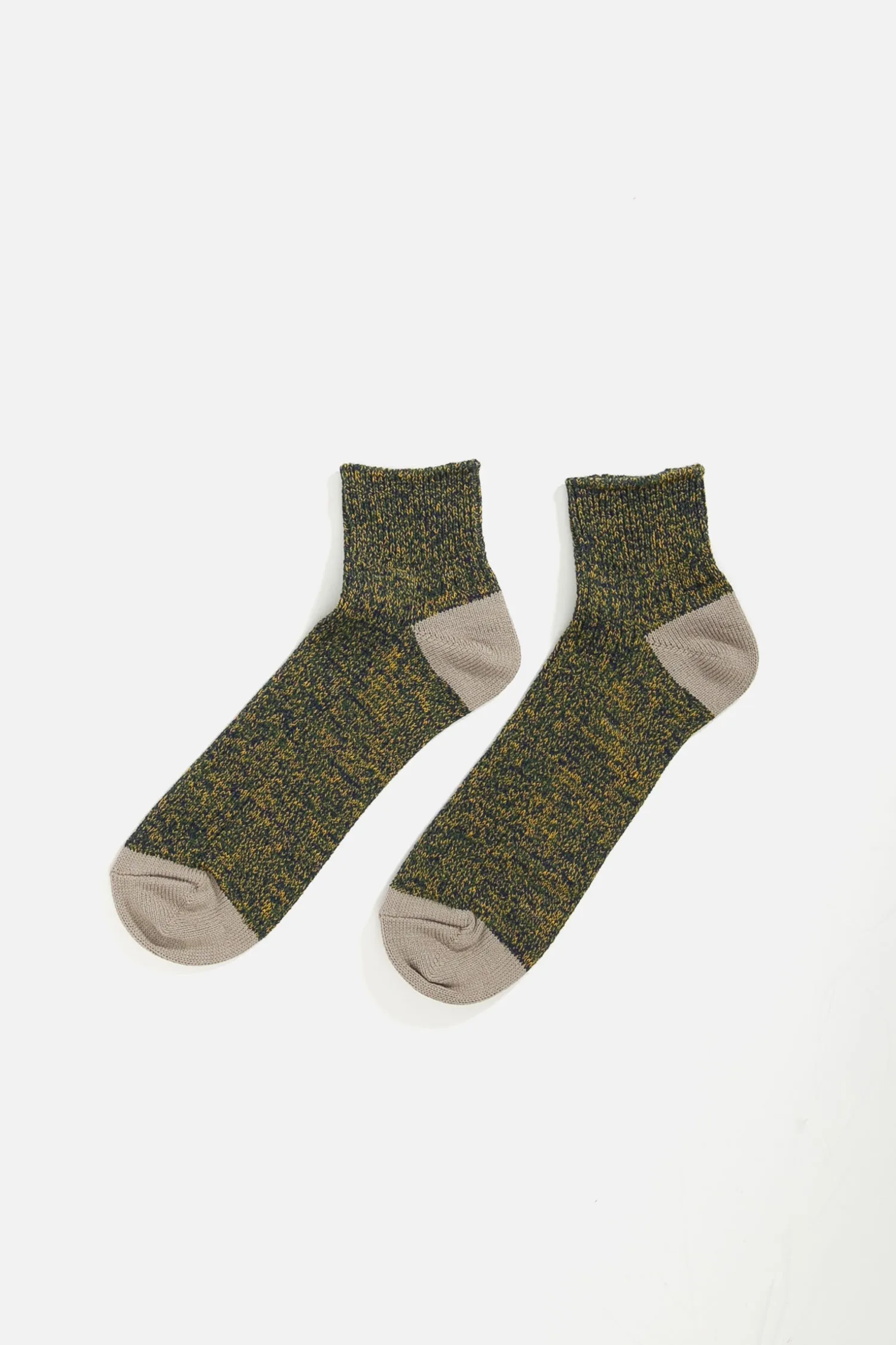 Rototo Melange Ankle Sock / Navy