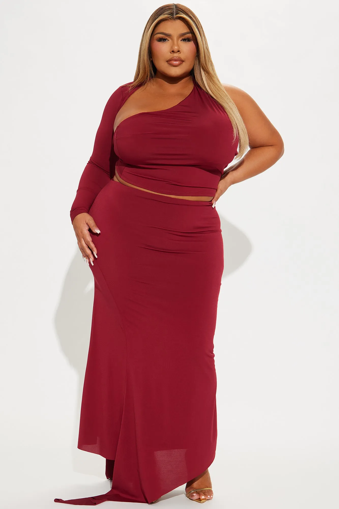 Rylee Skirt Set - Burgundy