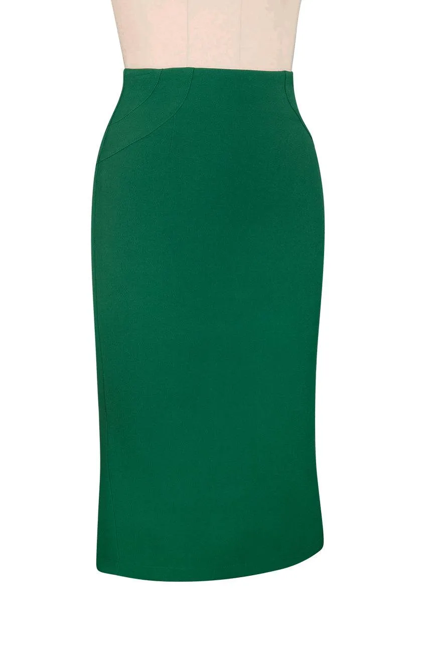 Sherlock Fluted Wiggle Skirt (Green)