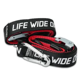 Soft Loop Tie-Down Straps - Black & Red