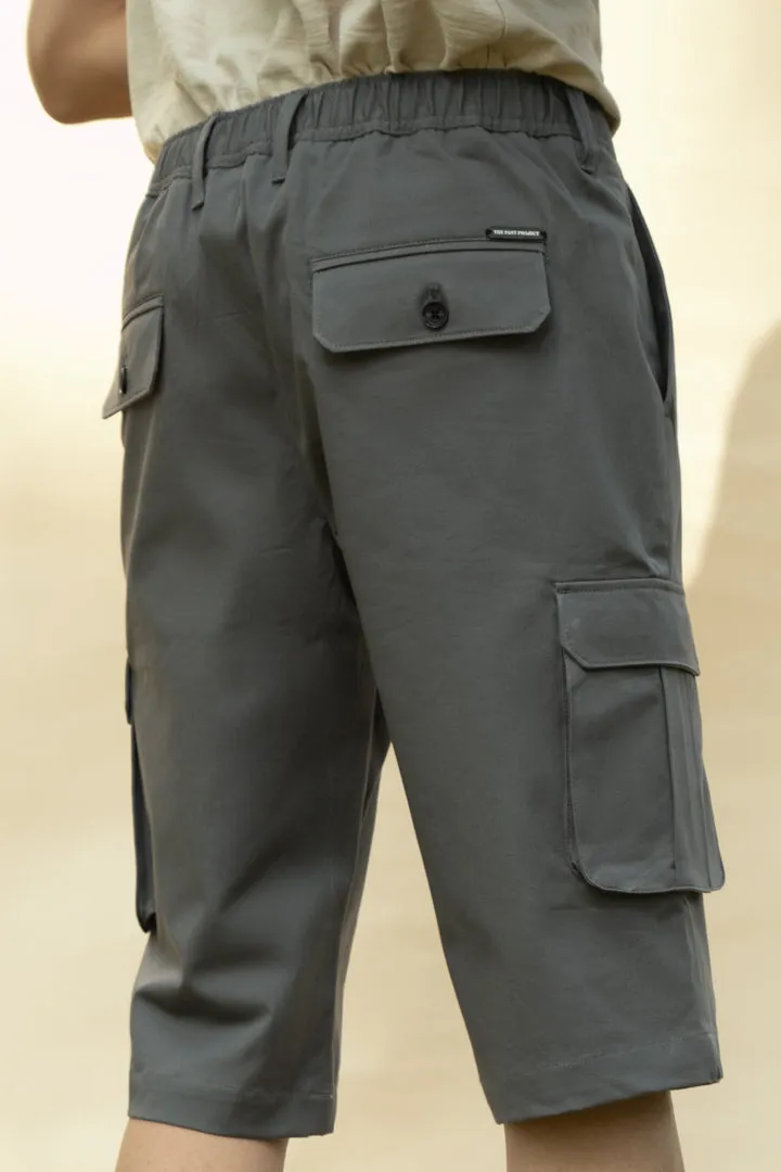 Spanish Grey Stretch Cargo Shorts