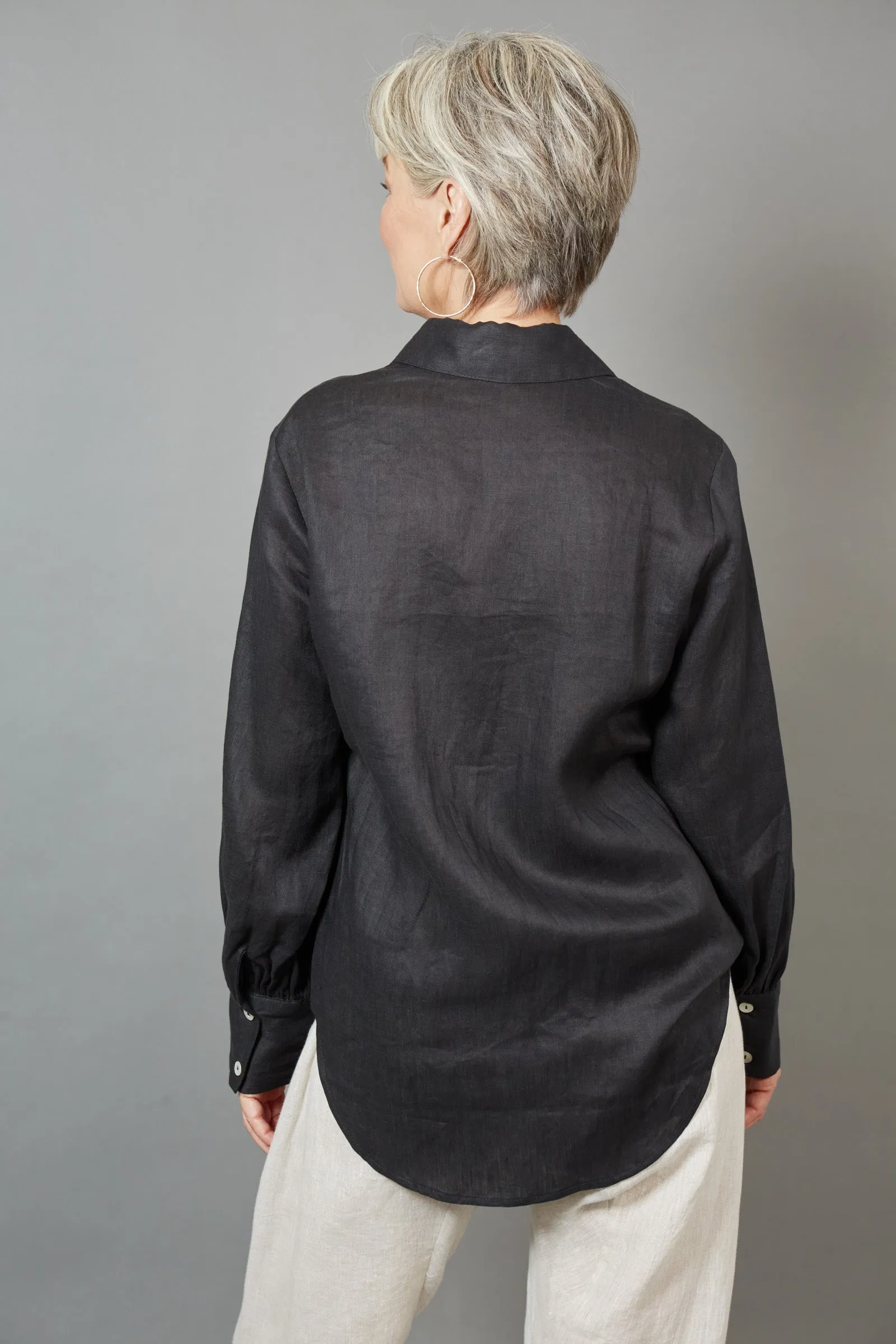 Studio Linen Shirt - Black