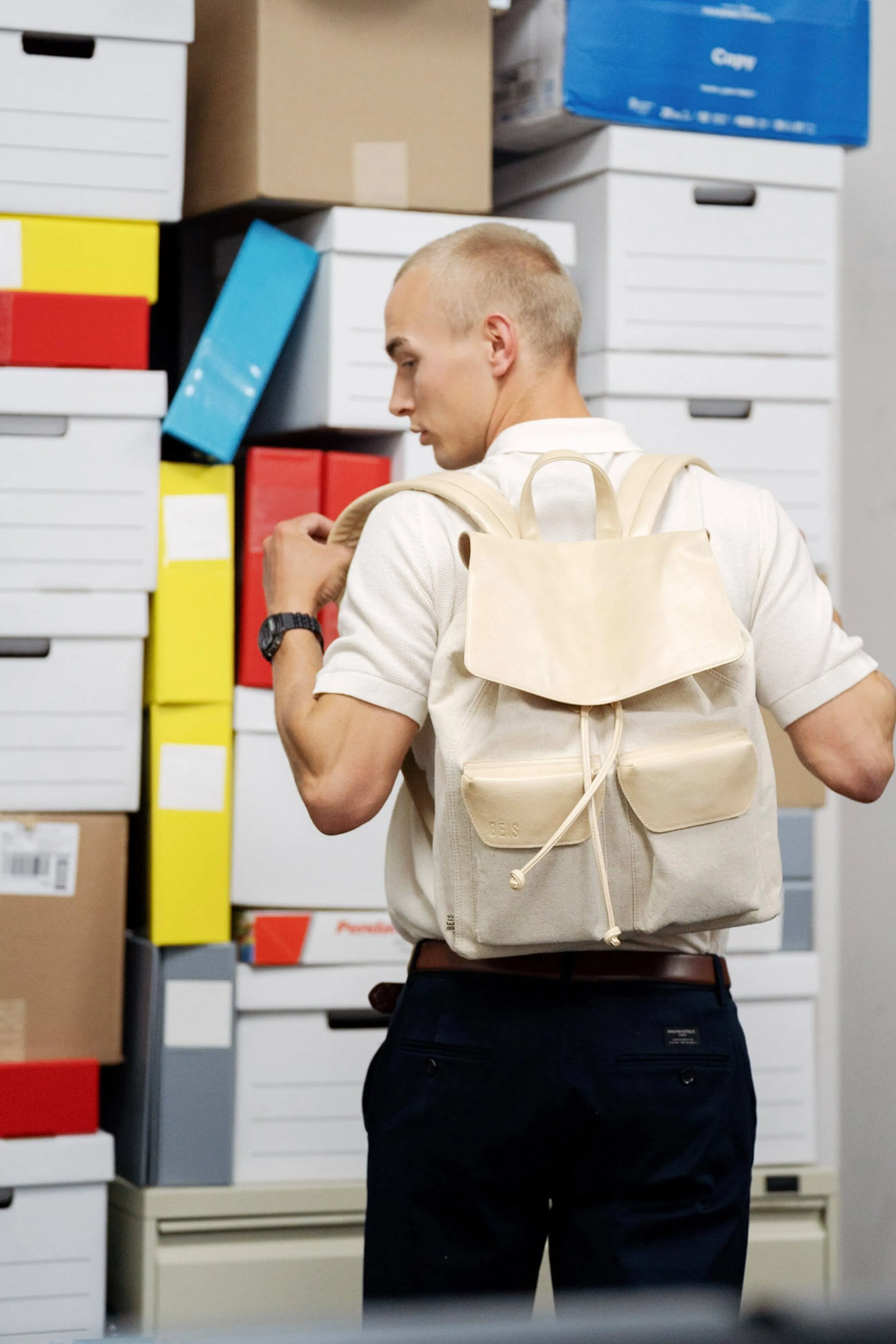 The Rucksack in Beige