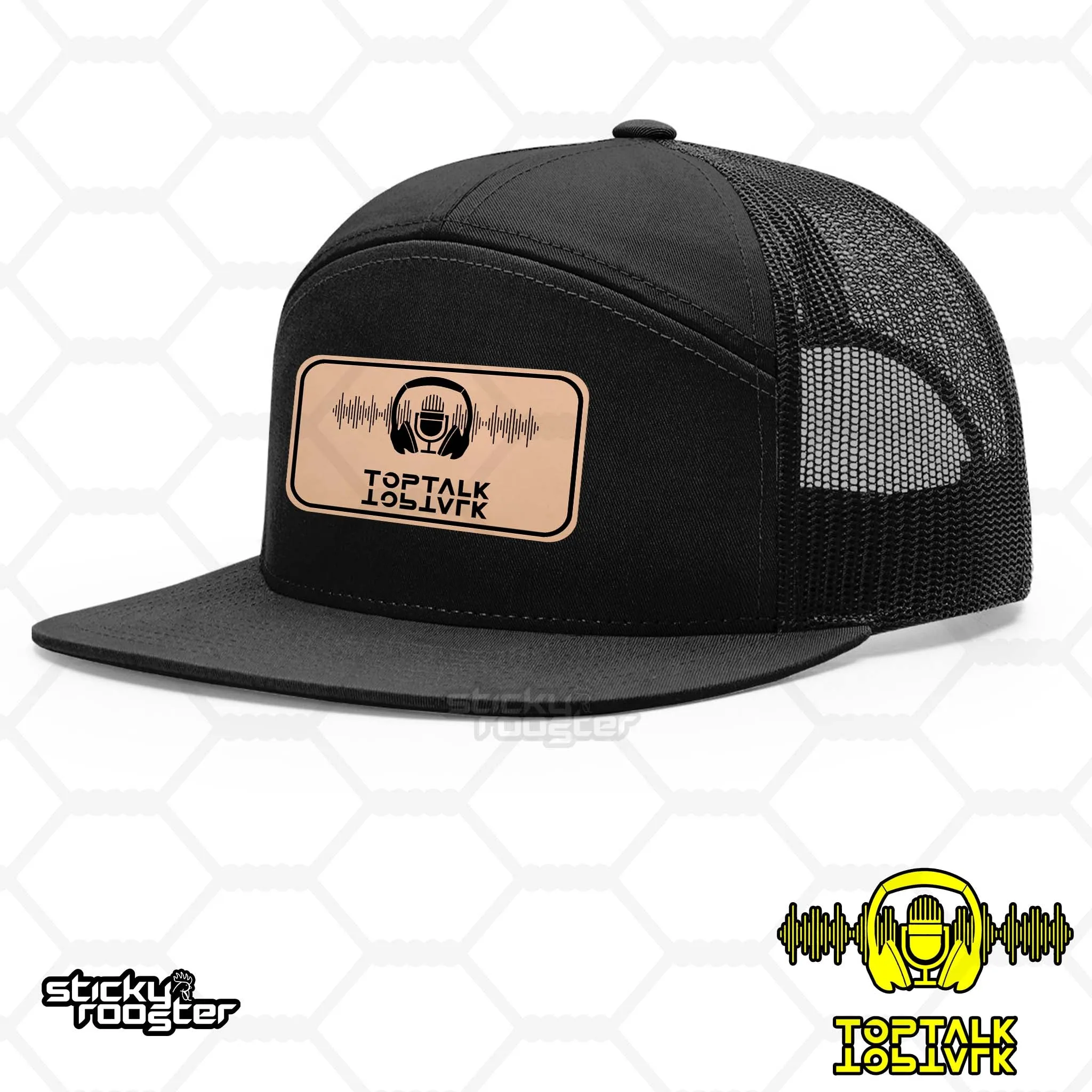 TOPtalk Leather Patch hat