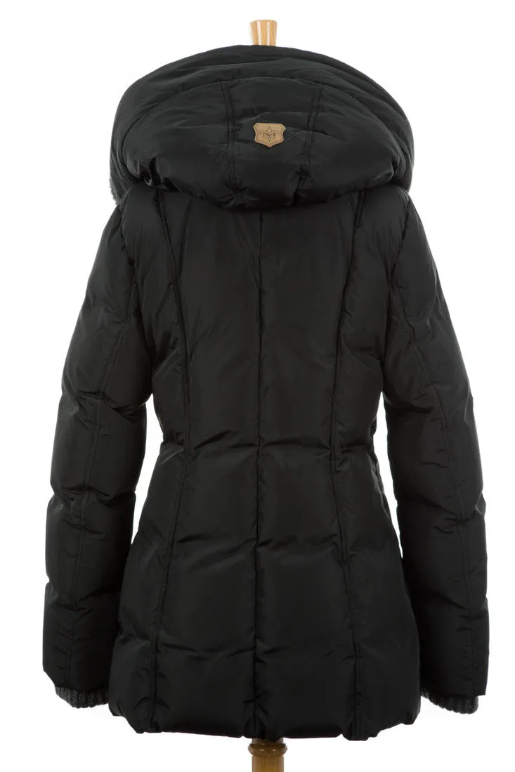 Troya Down Jacket With Knit Trim