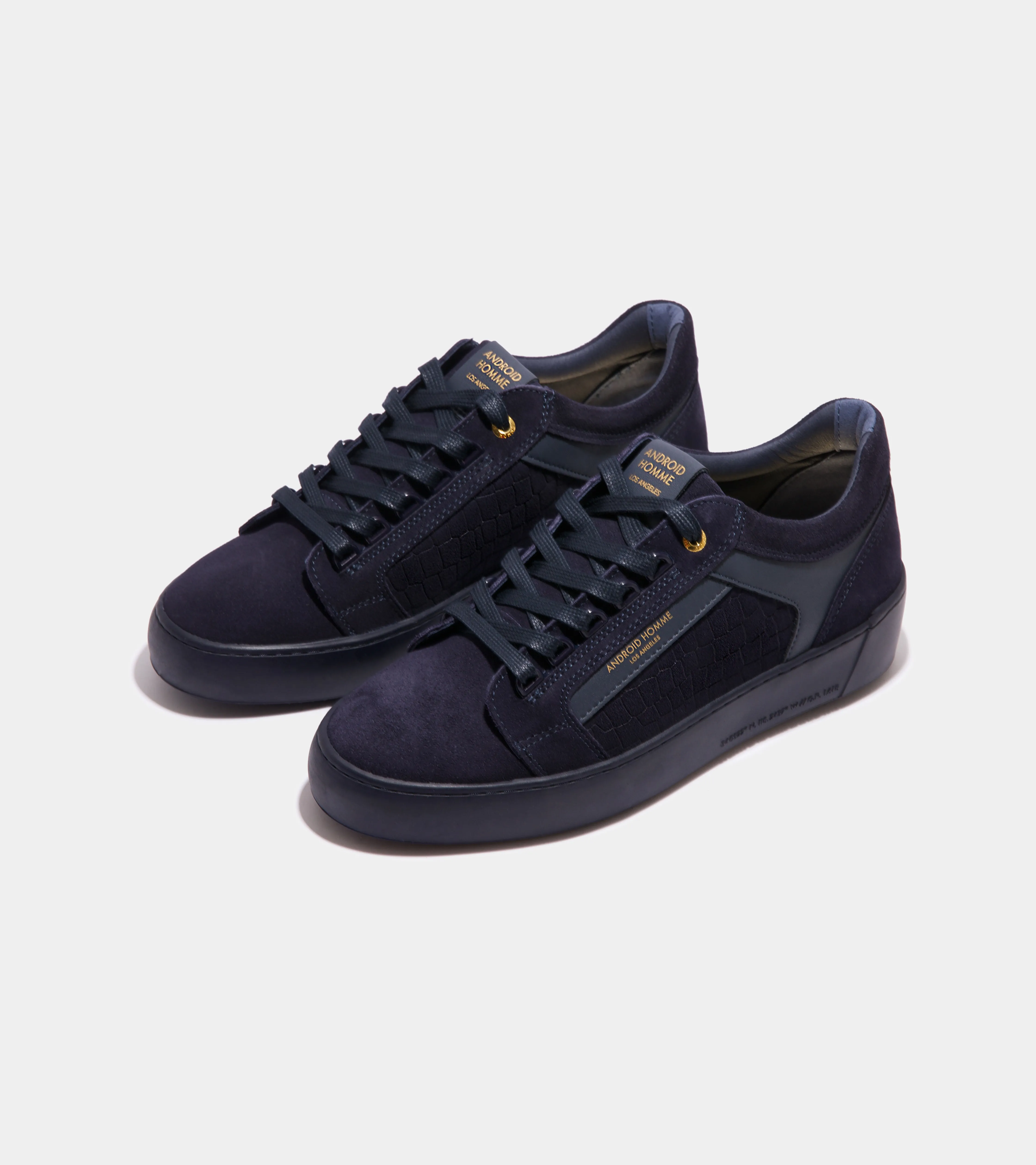 Venice | Navy Caiman Croc Emboss Suede AHP241-08