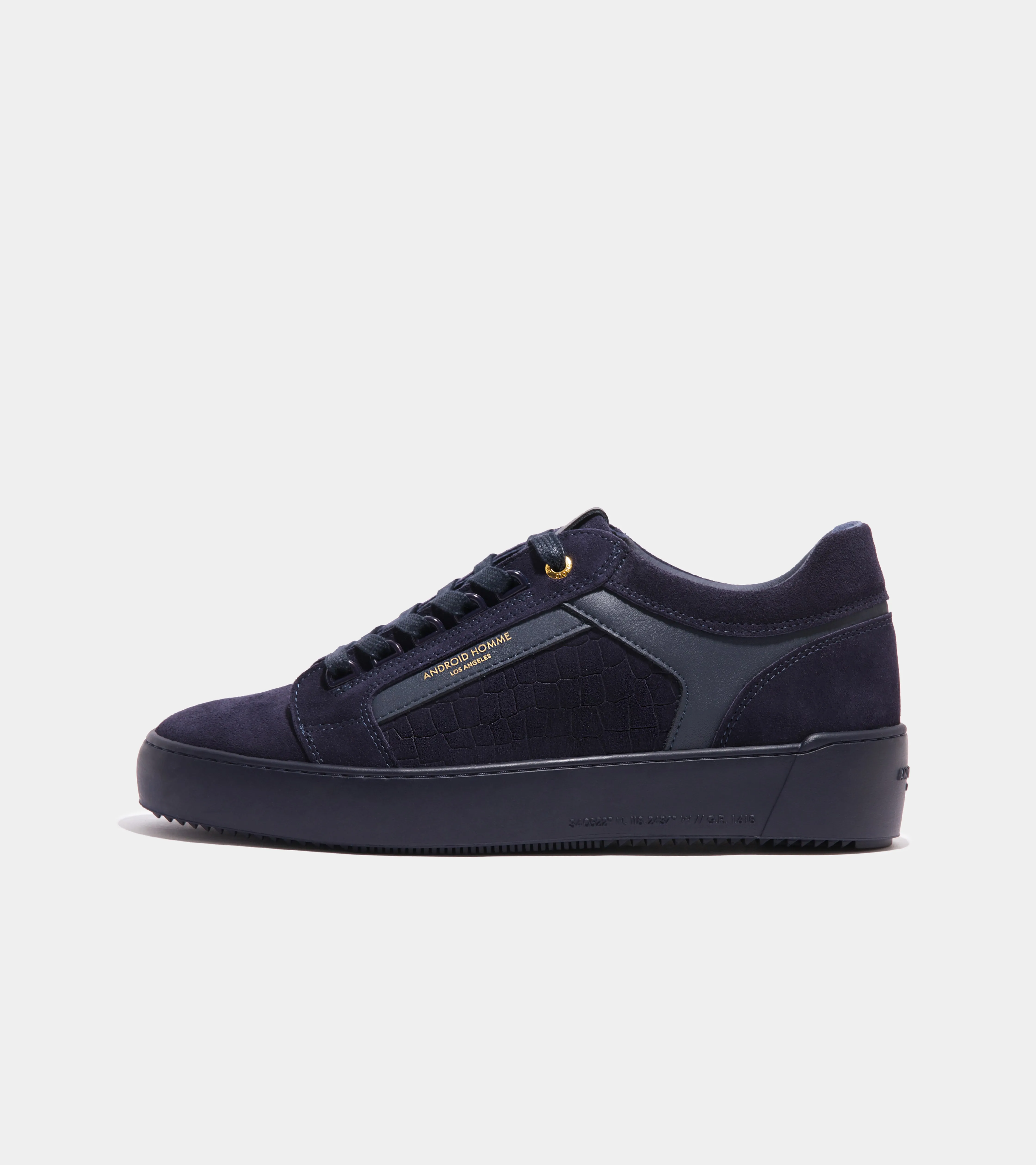 Venice | Navy Caiman Croc Emboss Suede AHP241-08