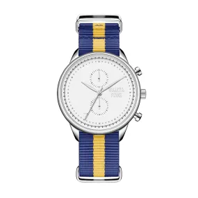 White & Silver - Blue & Gold Canvas Band