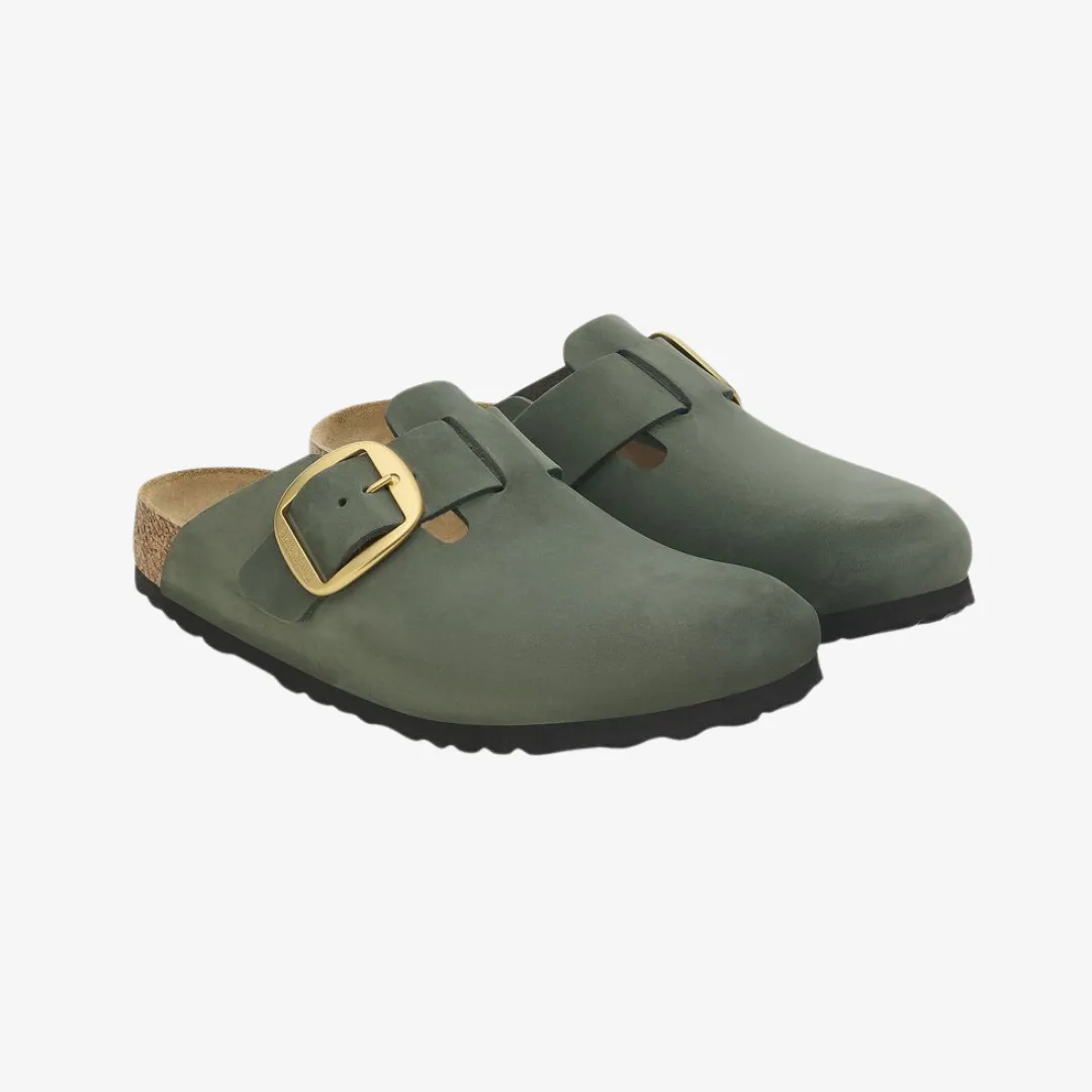 womens birkenstock boston big buckle (thyme)