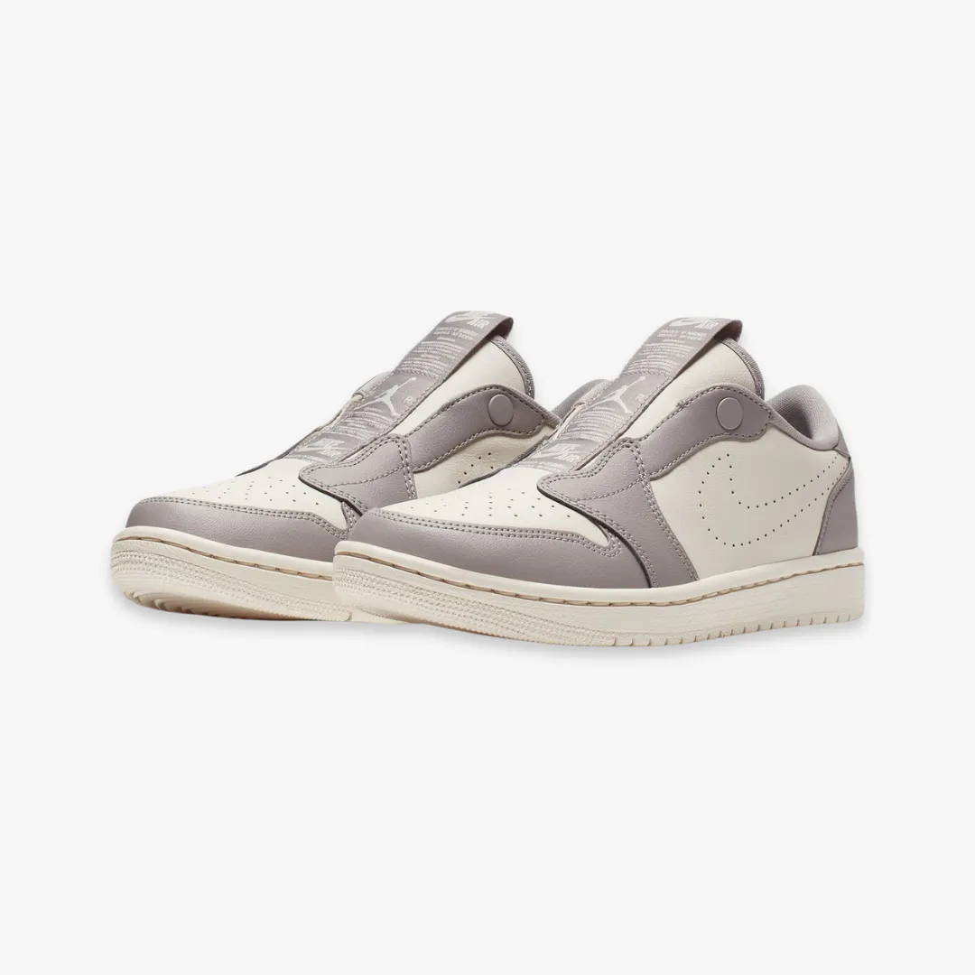 womens jordan 1 low slip (atmosphere grey/pale ivory)